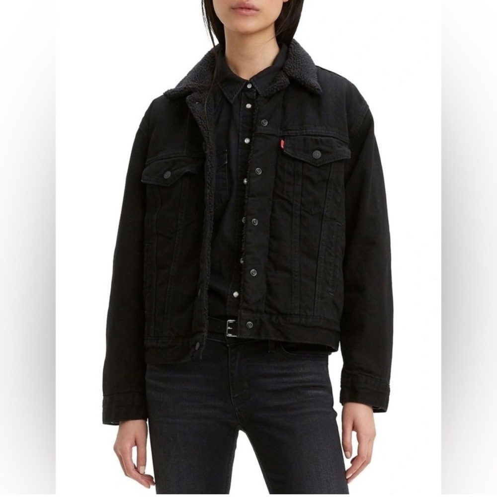 Black Levi’s Denim Sherpa Jacket